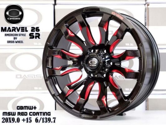 GBMW+MSW RED COATING 20X9.0 ET+15 6/139.7