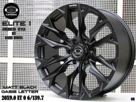 MATT BLACK OASIS LETTER 20X9.0 ET0 6/139.7