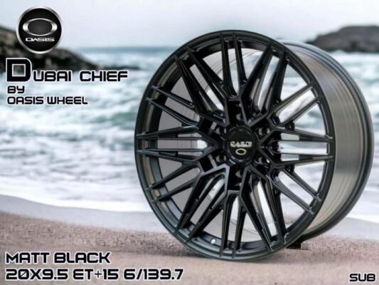 MATT BLACK 20X9.5 ET+15 6/137.7