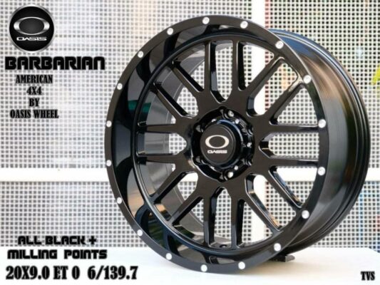 ALL BLACK MILLING POINTS 20X9.0 ET0 6/139.7