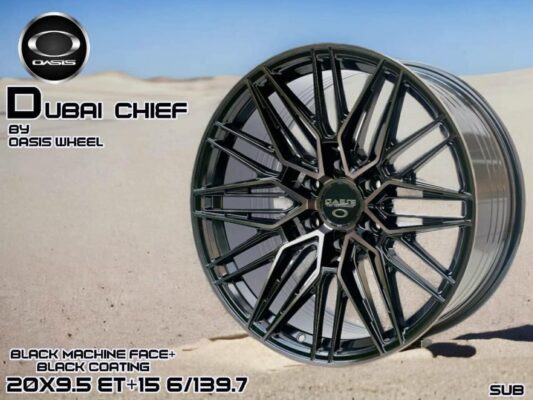 BLACK MACHINE FACE+BLACK COATING 20X9.5 ET+15 6/139.7