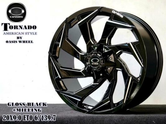 GLOSS BLACK+MILLING 20X9.0 ET0 6/139.7