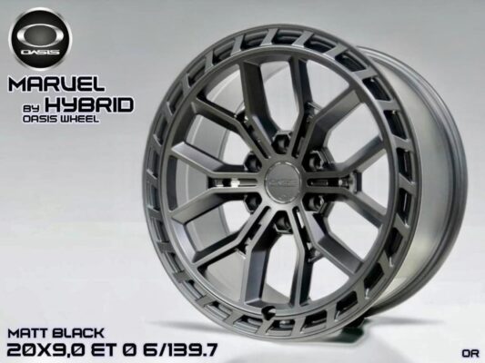MATT BLACK 20X9.0 ET0 6/139.7