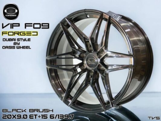 BLACK BRUSH 20X9.0 ET +15 6/139.7