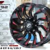 BLACK MILLING SPOKES MILLING RIVETS +REDCOATING 20X9.0 ET0 6/139.7