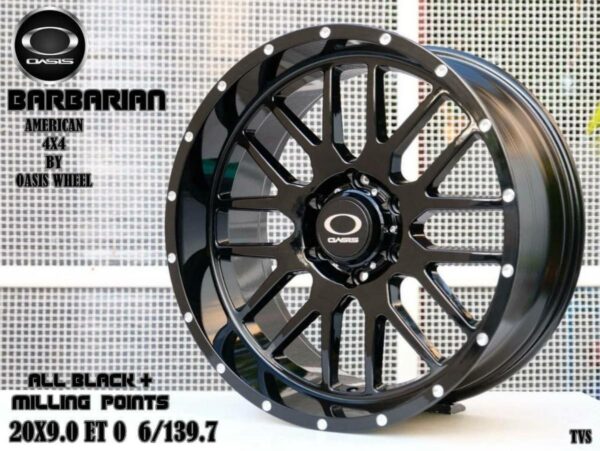 ALL BLACK MILLING POINTS 20X9.0 ET0 6/139.7