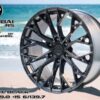 MATT BLACK 20X9.0 ET+15 6/139.7