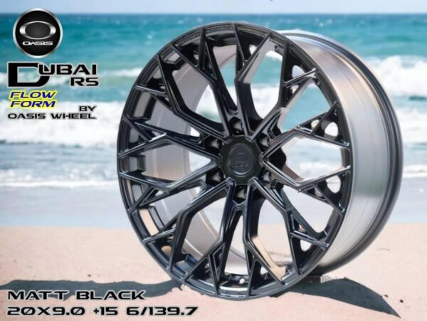 MATT BLACK 20X9.0 ET+15 6/139.7
