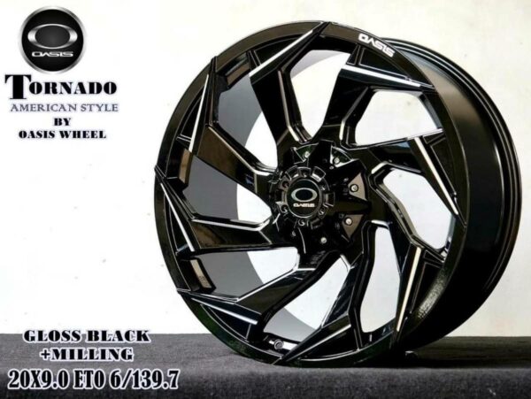 GLOSS BLACK+MILLING 20X9.0 ET0 6/139.7