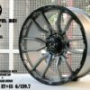 MATT DARK GUNMETAL WITH MATT BLACK LIP+MATT BLACK RIVETS 20X9.0 ET+15 6/139.7