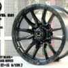 FULL MATT BLACK+MATT BLACK RIVETS 20X9.0 ET+15 6/139.7